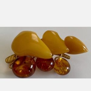 Vintage USSR Russian Baltic Brooch